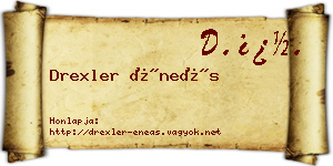 Drexler Éneás névjegykártya